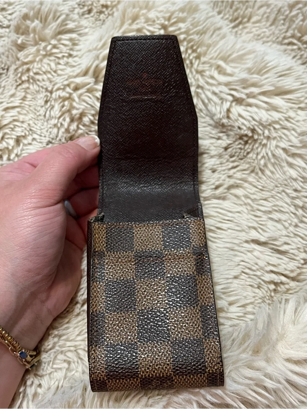 LV Cigarette Case checkered canvas